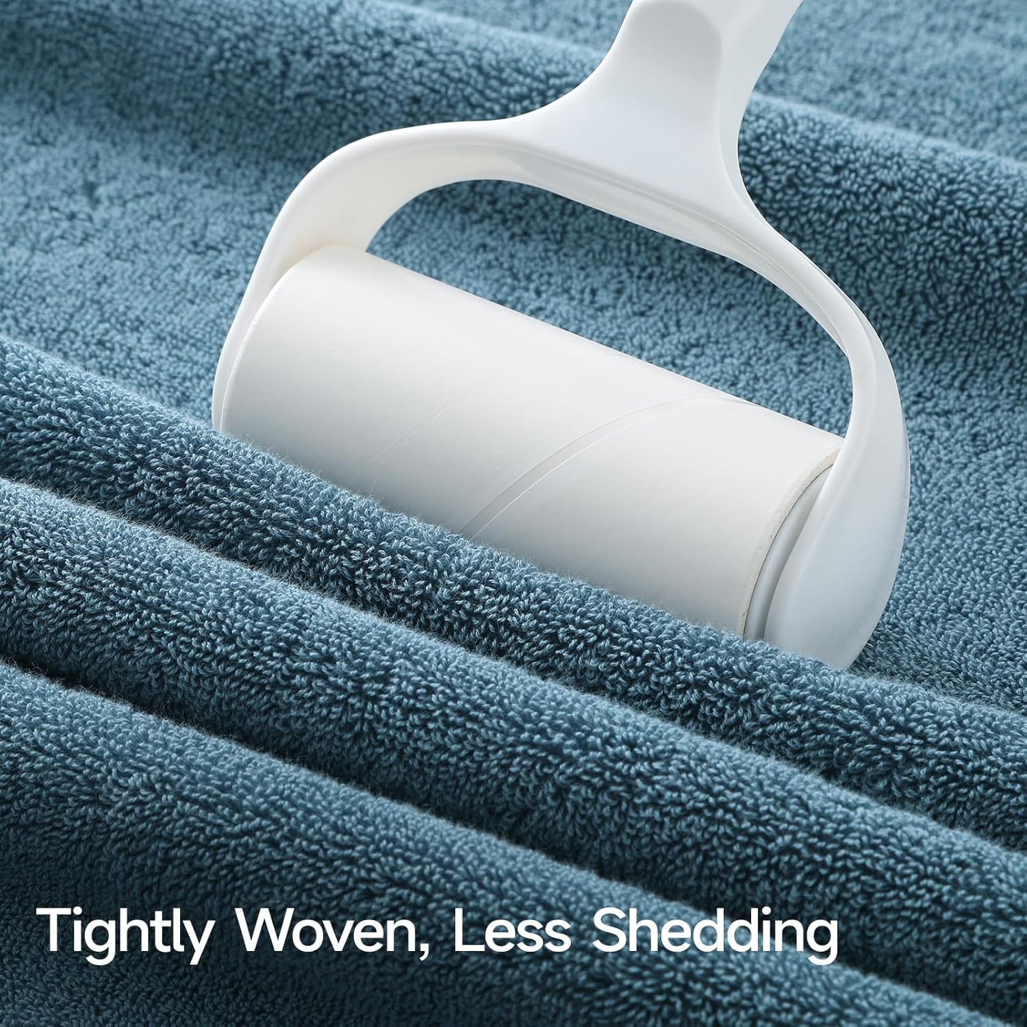 REDKISS Large Bath Towels Set 2 Piece, 100% Cotton, 31x63 in,Heavyweight 760G, Highly Absorbent & Quick Dry, Super Soft Luxury Shower Towels for Bathroom,Hotel Collection - Blue - Image 7