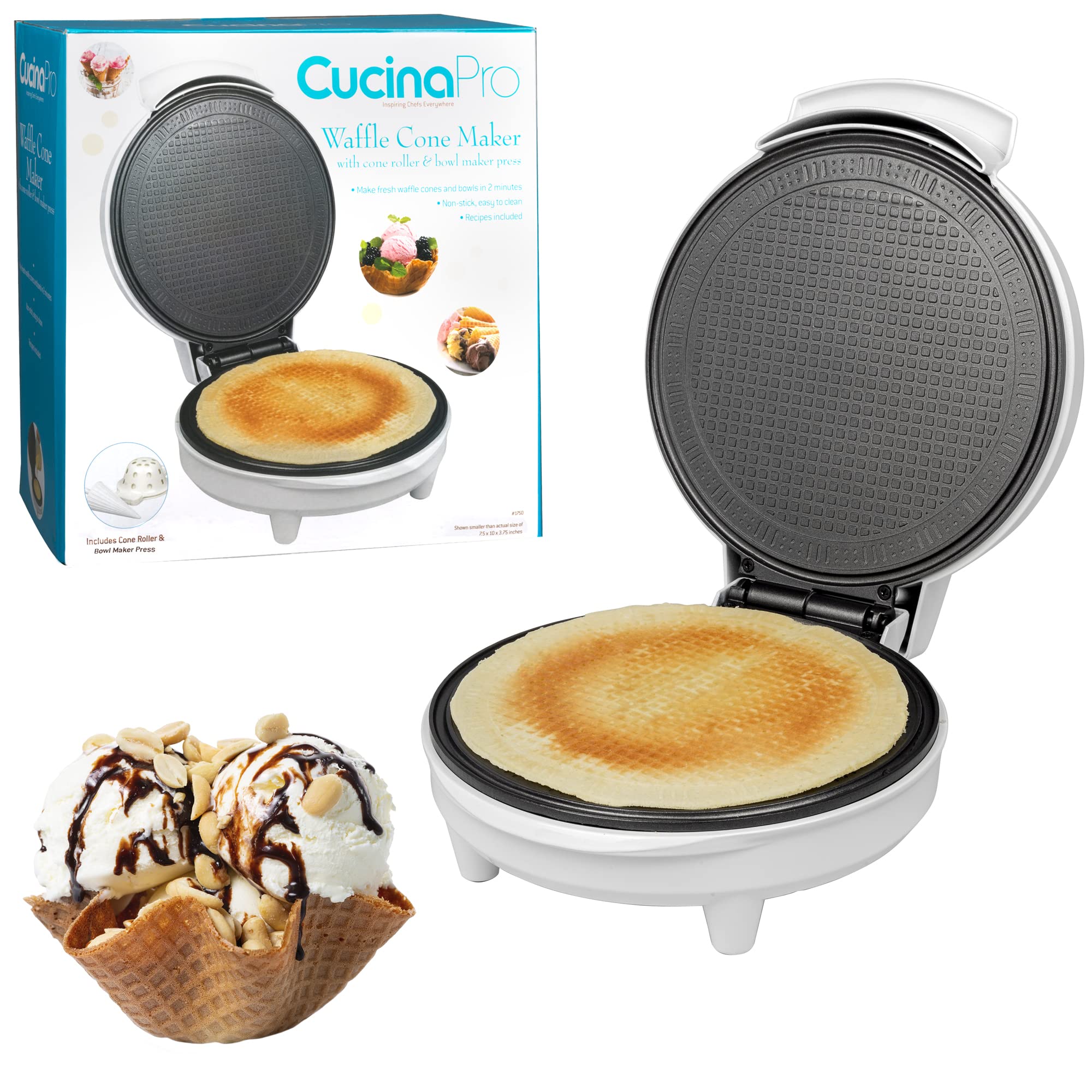 Buy Waffle Cone and Bowl Maker Includes Shaper Roller and Bowl Press