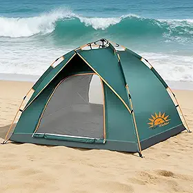 Barraca de Camping 3-4 Pessoas Impermeável com Mosquiteiro, Automático Fácil de Monta