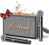 Vista 1 de Máquina de karaoke para adultos, 2 micrófonos inalámbricos para altavoz de karaoke, micrófono portátil y soporte de altavoz, expansión de micrófono