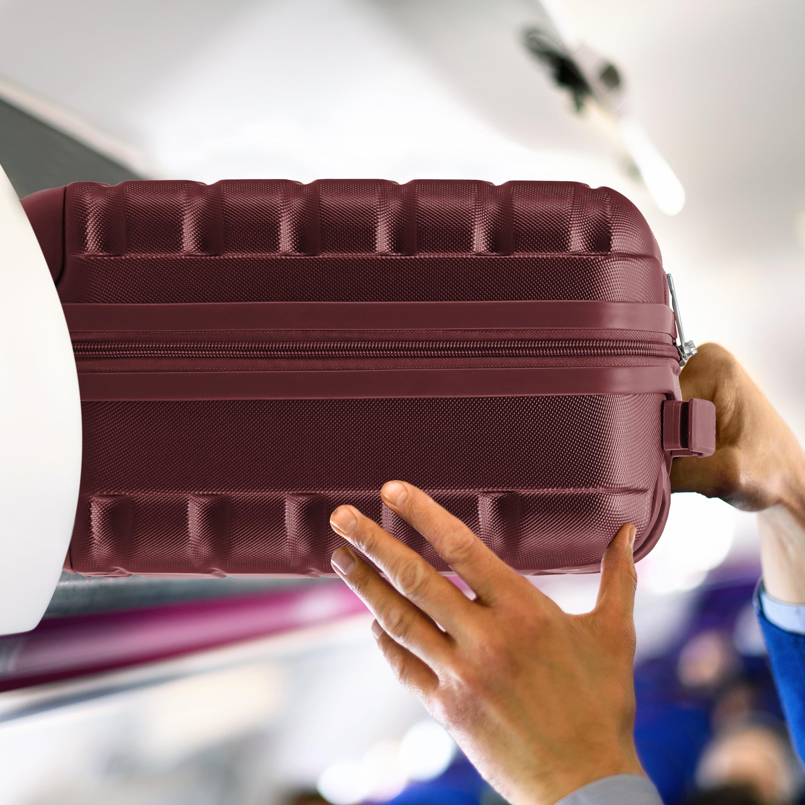 Flight Knight Suitcase Sets 3 Piece, Large Suitcase, Lightweight Extra Large Suitcase, 40x20x25 Ryanair Underseat Cabin Bag, Carry On Suitcase,Hand Luggage, for Over 100 Airlines,EasyJet, Jet2