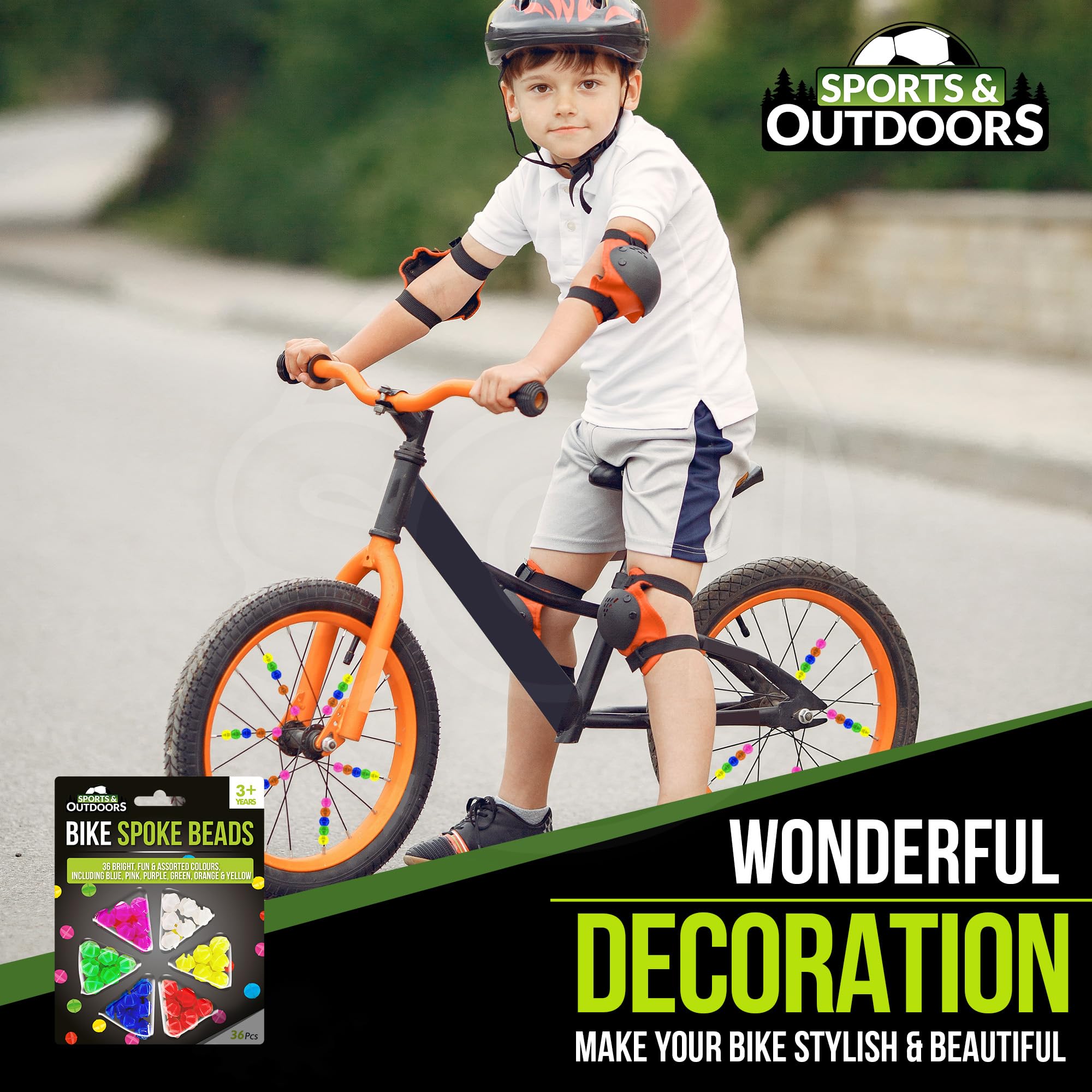SOL 72pcs Bike Accessories Kids Spoke Beads, Multicoloured Bicycle Spokey Dokeys, Bright and Fun Assorted Colours - Image 4