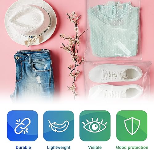 Miniatura 5 de Bolsas de embalaje transparentes de 24 x 36 pulgadas. Paquete de 250 bolsas de envío transparentes. Bolsas de plástico de 2 mil para vender con