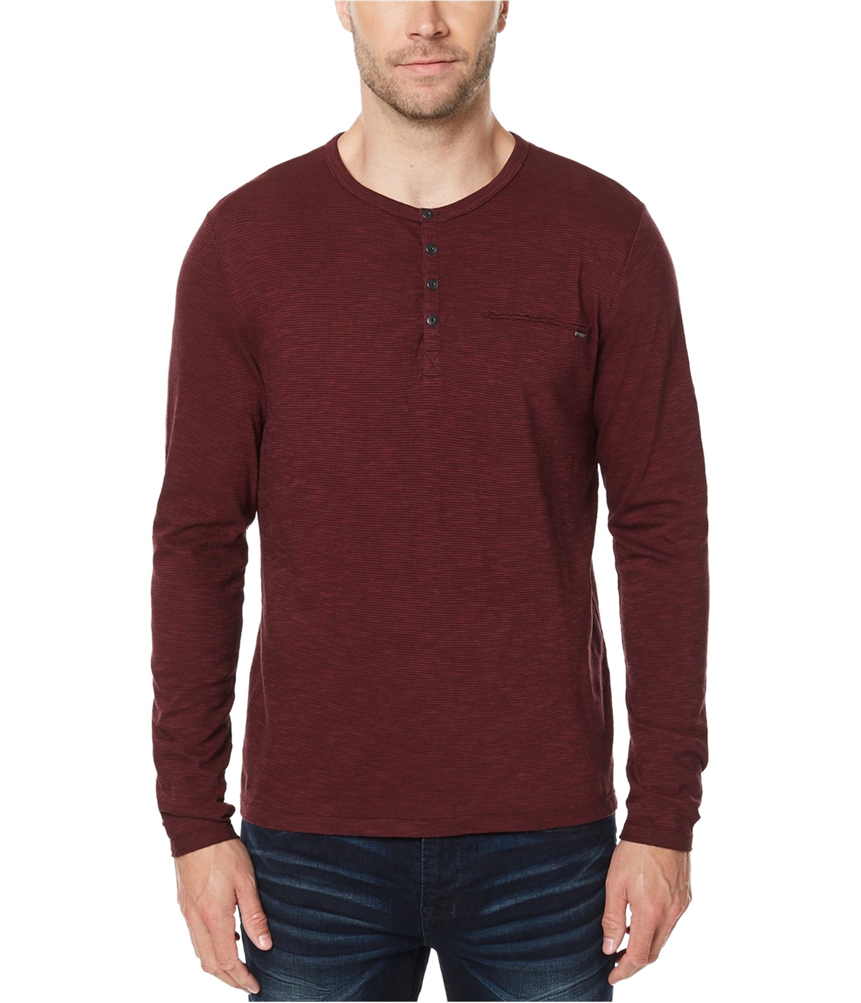 Buffalo David Bitton Men's Katain Long Sleeve Henley Knit Shirt