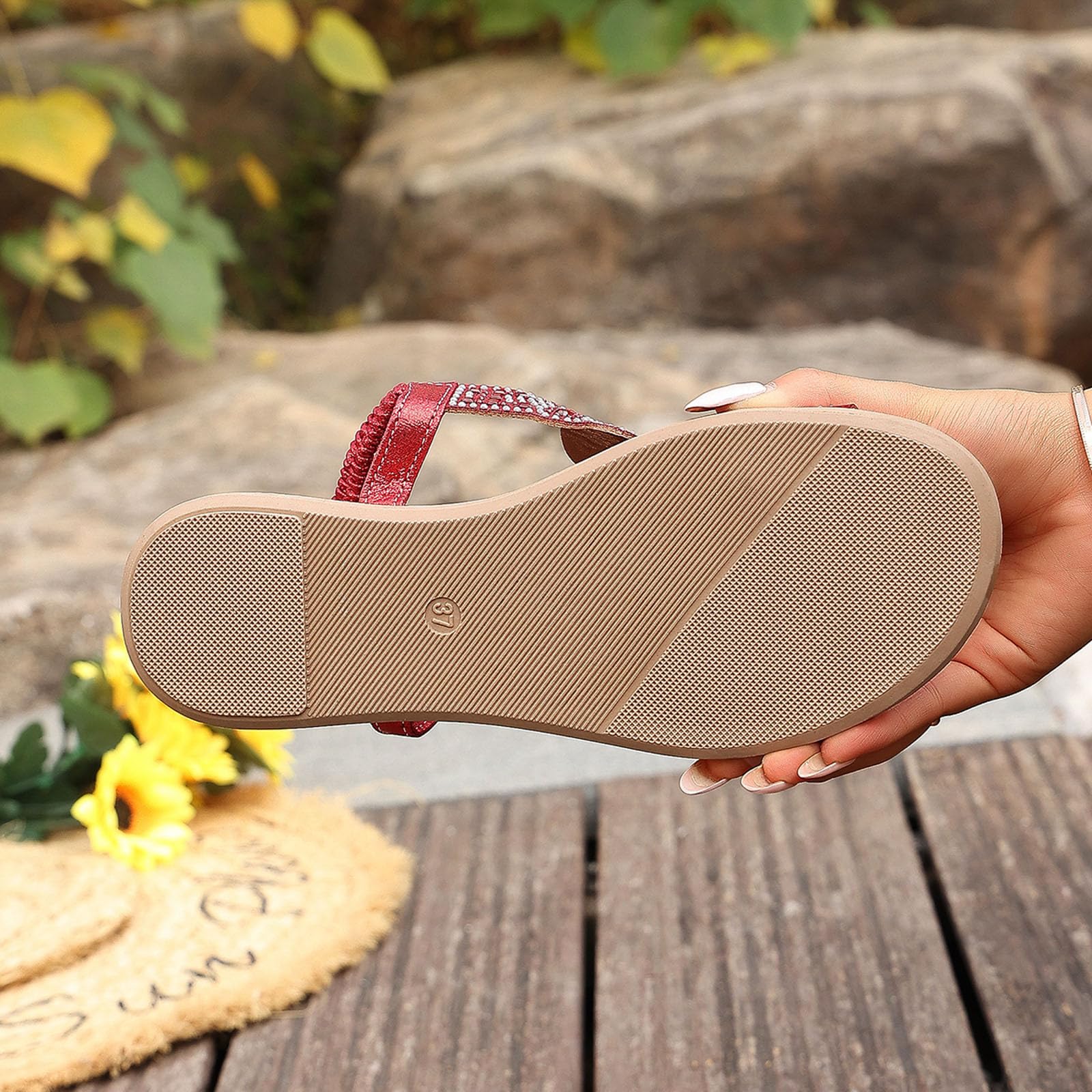 TTDGYYXW Generisch Sandalias de Mujer Sandalias de Playa Zapatos Casuales cómodos Soporte para el Arco Correa elástica al Tobillo Zapatos Boho