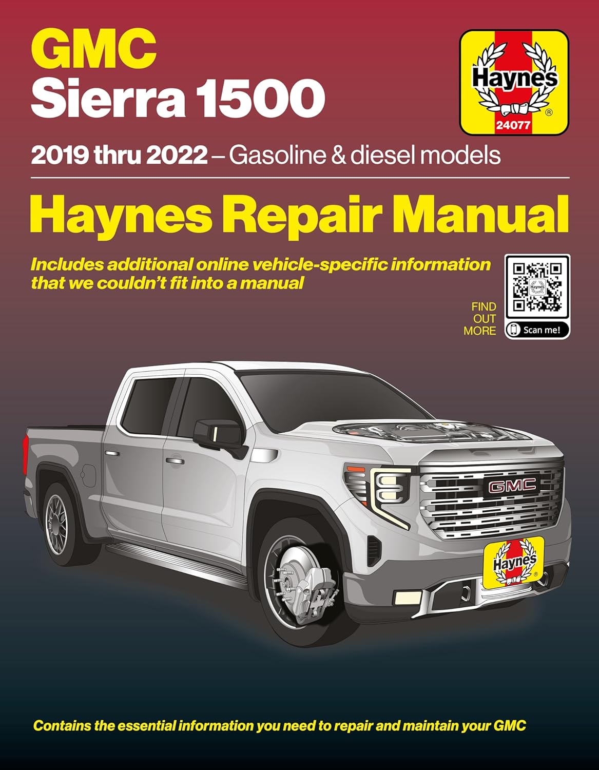 Haynes GMC Sierra 1500 (2019–2022) Repair Manual: Covers 2.7L, 4.3L, 5.3L & 6.2L Gas Engines, 3.0L LM2 Diesel – Maintenance, Repairs, Troubleshooting & Wiring Diagrams