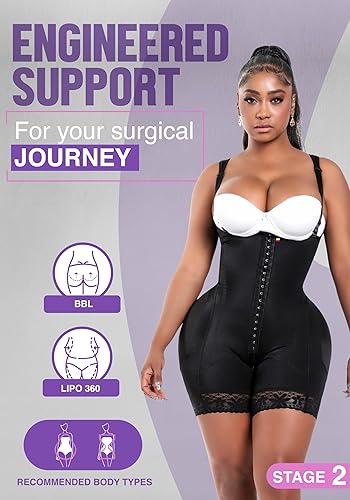 Miniatura 2 de Snatched Body Body moldeador con control de abdomen Faja Etapa 2 Pierna Corta Fajas Colombianas para Post-Op BBL