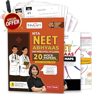 (Ideal for re-NEET 2026) Educart Abhyaas 20 Mock Papers Neet Test Series 2026 with Chapterwise-wise Theory Maps Book Price In India