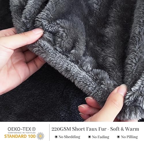 Miniatura 2 de YIYEA Juego de sábanas para cama individual  Juego de sábanas de franela de pelo sintético ultrasuave de lujo  Sábanas de vellón lanudo mullido