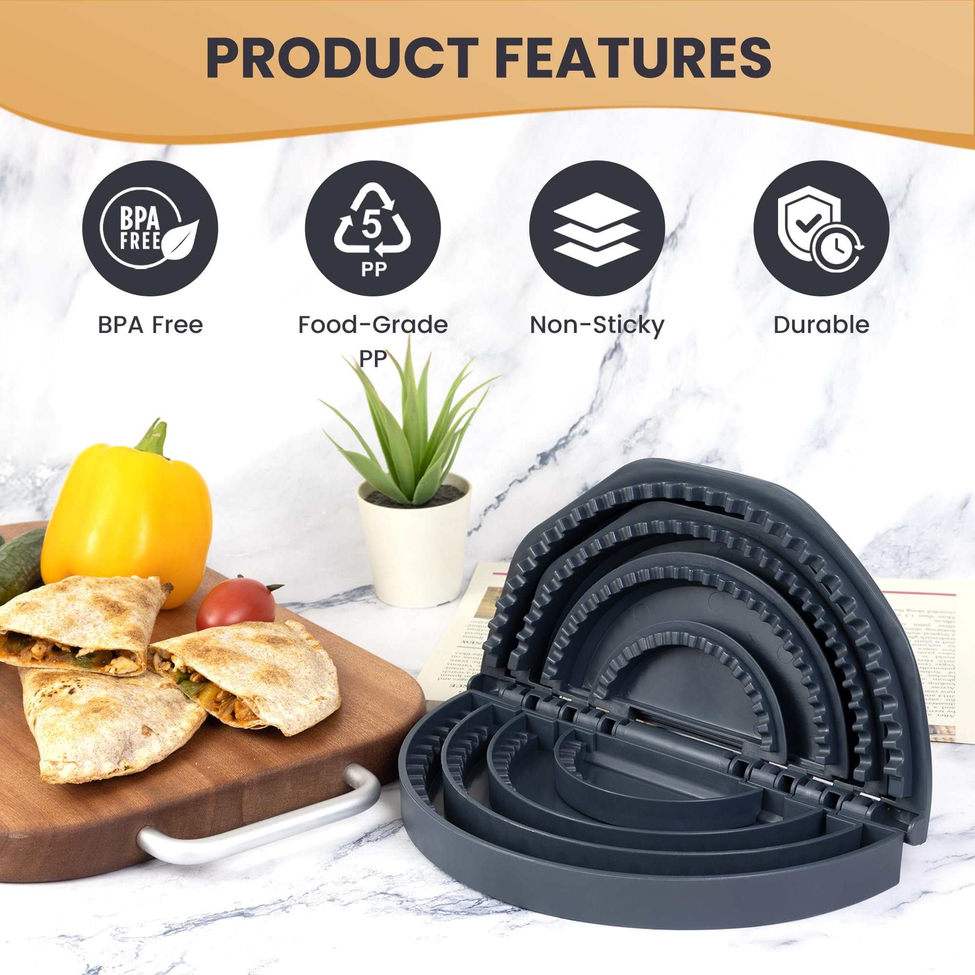 4-in-1 Tortilla Sealer - Quesadilla Maker & More -5 4-in-1 Tortilla Sealer - Quesadilla Maker & More -5