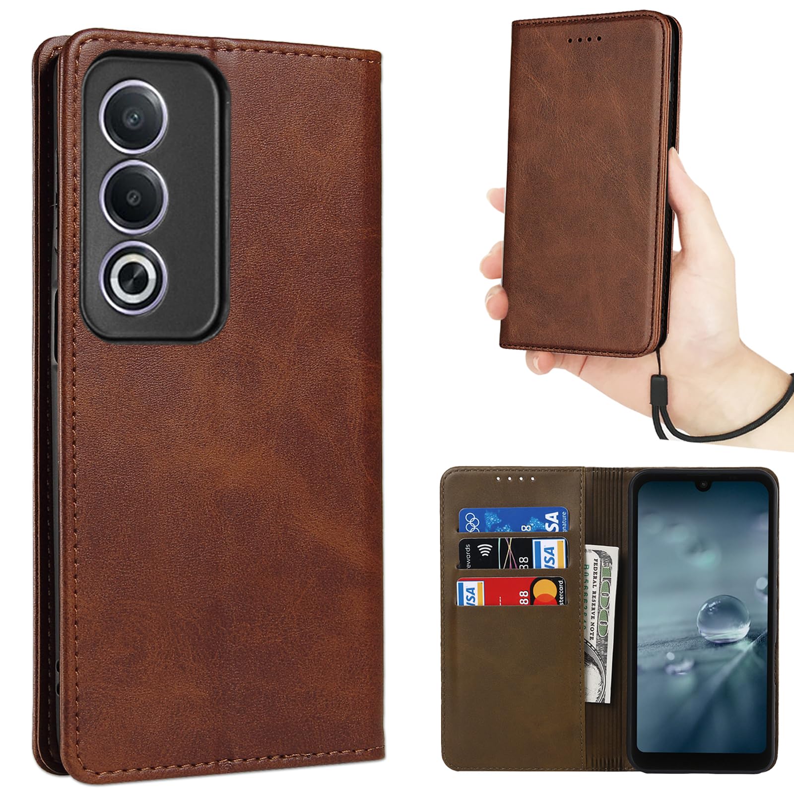 Amazon.co.jp: OPPO A3 5G ケース 手帳型 【ストラップ 一本付】 適用