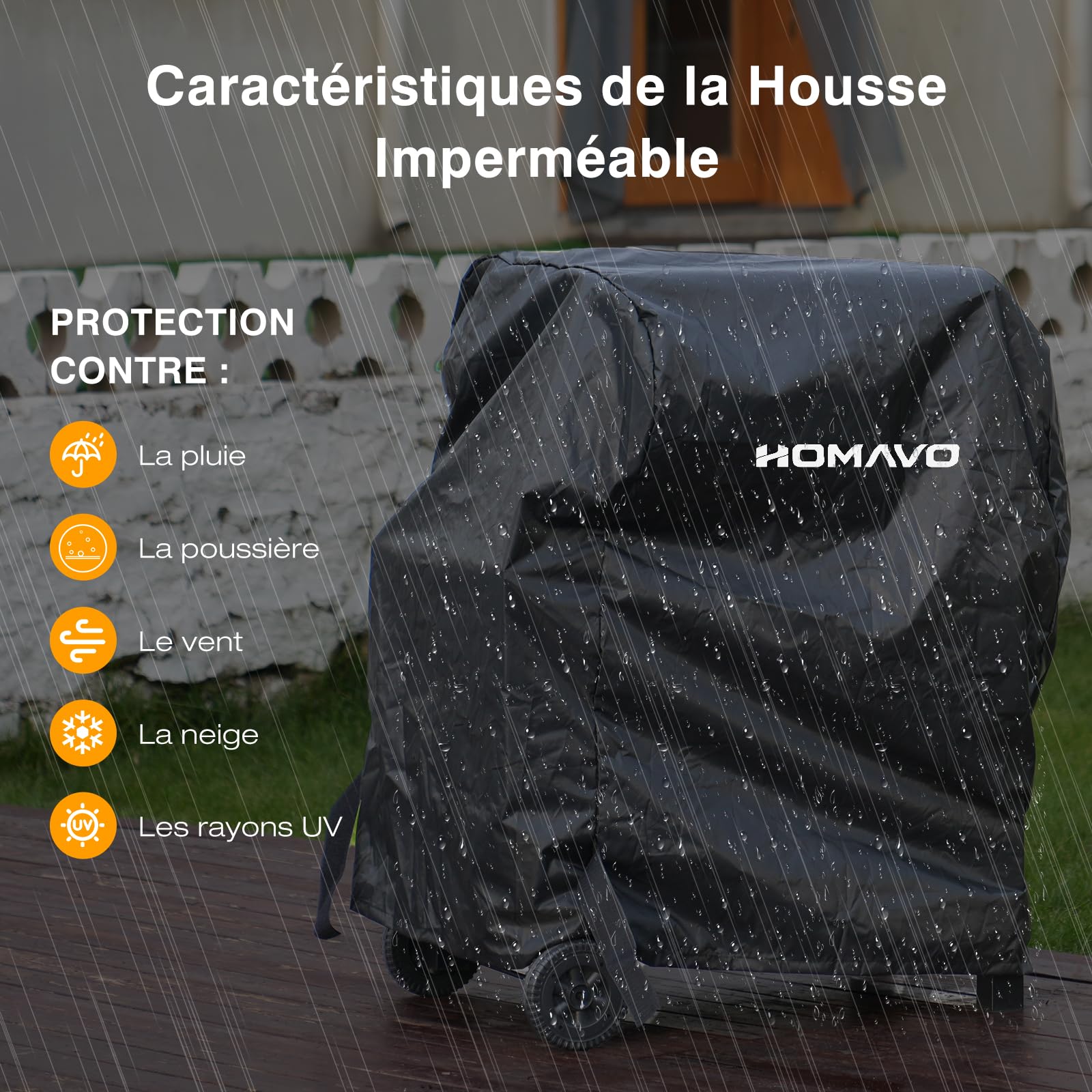 Barbecue Charbon de Bois, Barbecue à Charbon, Gril avec Couvercle, Surface de Cuisson 56×42,5 cm, Bac à Charbon Réglable, Table Latérale Pliante et Housse de Protection Incluse