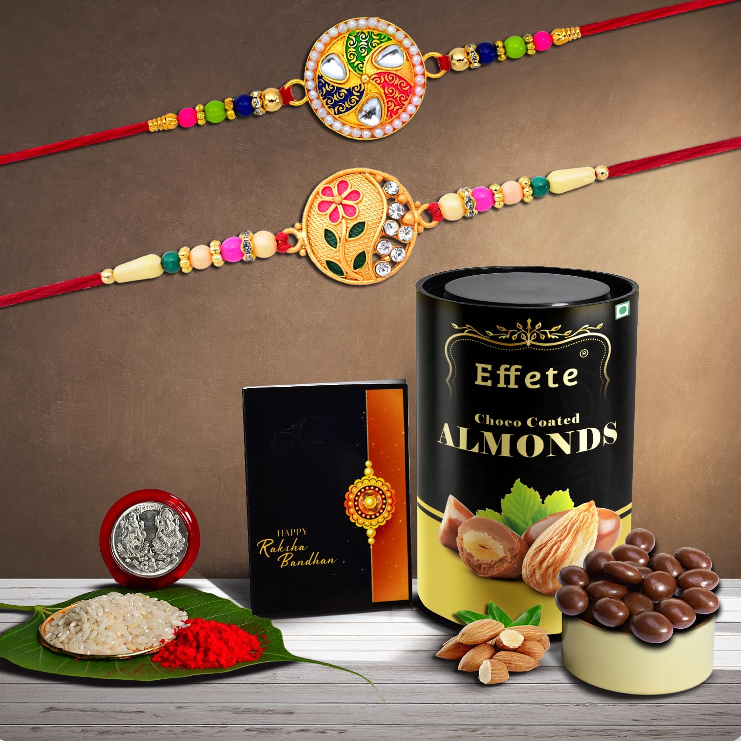 See full amazon price history chart for DeoDap Rakshabandhan Special Silver Plated Combo Set of 2 Rakhi with Effete Choco Peanuts (96 gm) Roli Chawal, Pooja Coin and Greeting Card DeoDap Rakshabandhan Special Silver Plated Combo Set of 2 Rakhi with Effete Choco Peanuts (96 gm) Roli Chawal, Pooja Coin and Greeting Card (B07V47V7GD) Amazon Price History, Amazon Price Tracker