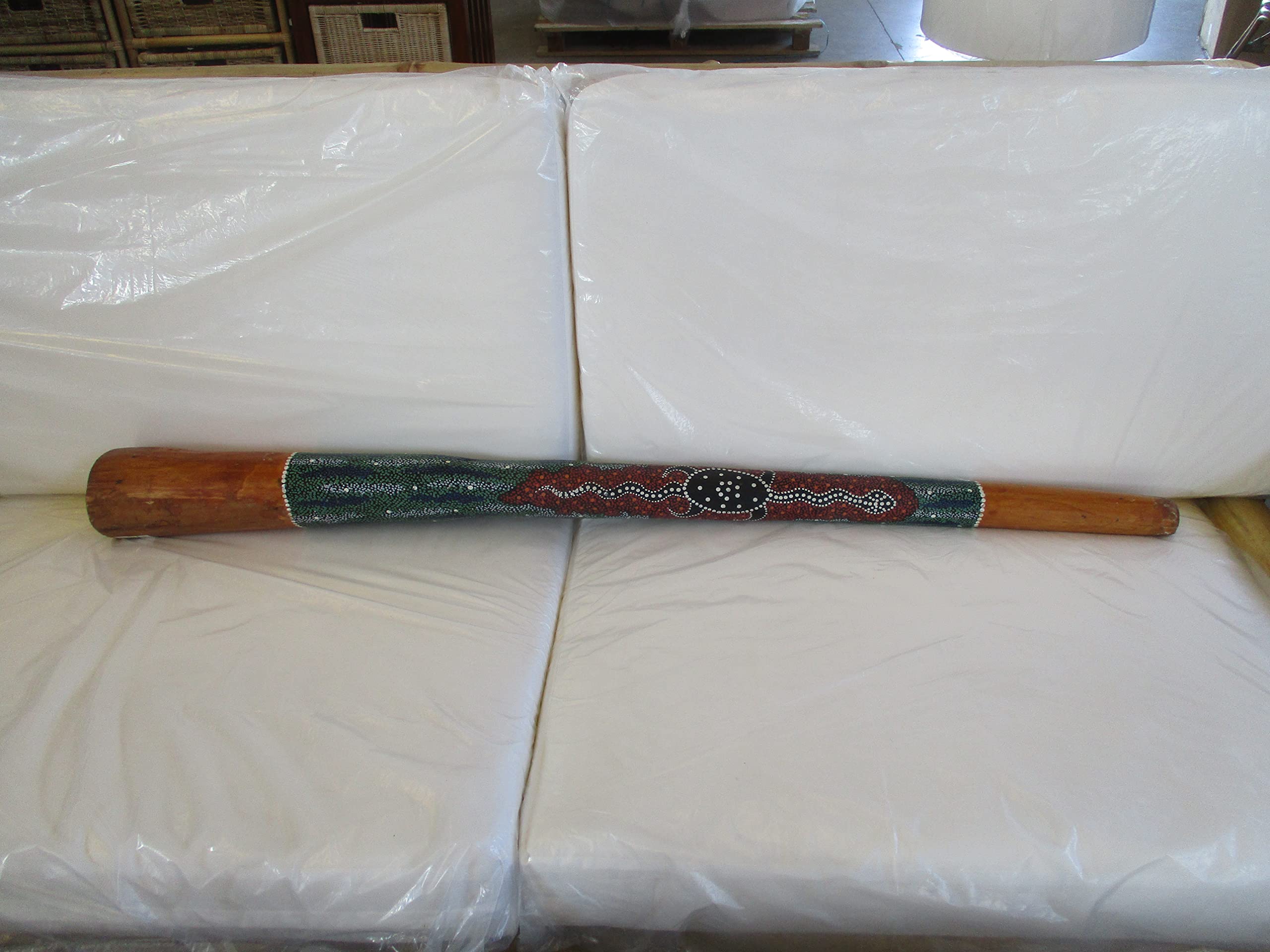 Fantasie d'Oriente Didgeridoo, Strumento Aborigeni Australiani NON SINTETICO BAMBU, Legno, 130 cm x 11 cm