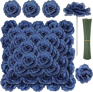 LELEE 108 Pcs Artificial Flowers Fake Silk Roses Long Stem Rose Bouquet ...