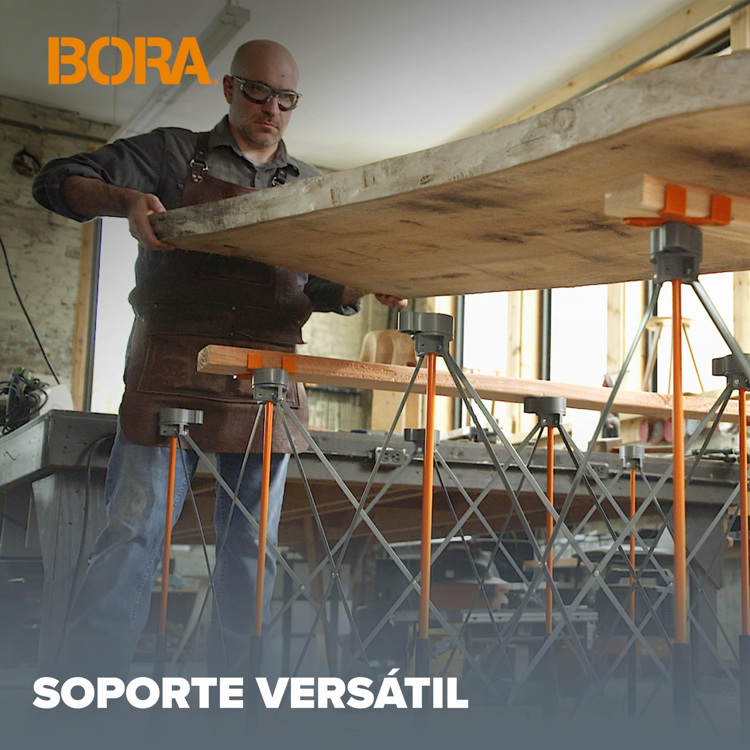 Bora Centipede CK9S Banco de Trabajo Plegable 4x4 ft | Caballete Plegable Portátil, Mesa Taller Resistente hasta 1588 kg