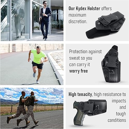 Miniatura 4 de Premium Carbon Fiber IWH Kydex Holster for Right-Handed Users by Houston Gun Holsters, LLC
