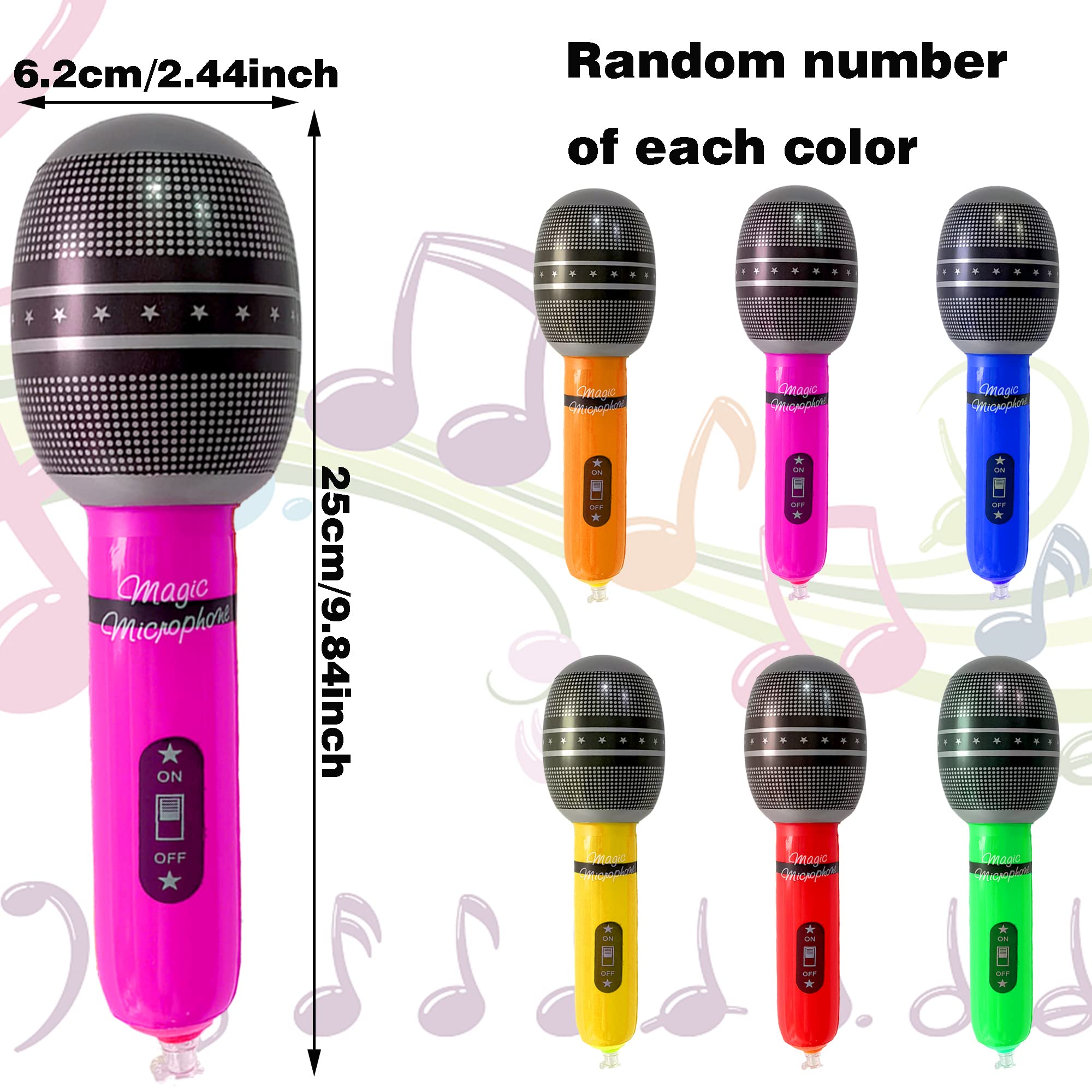 Complementos Años 80 Micrófono Y Radio Inflables Juguetes Para