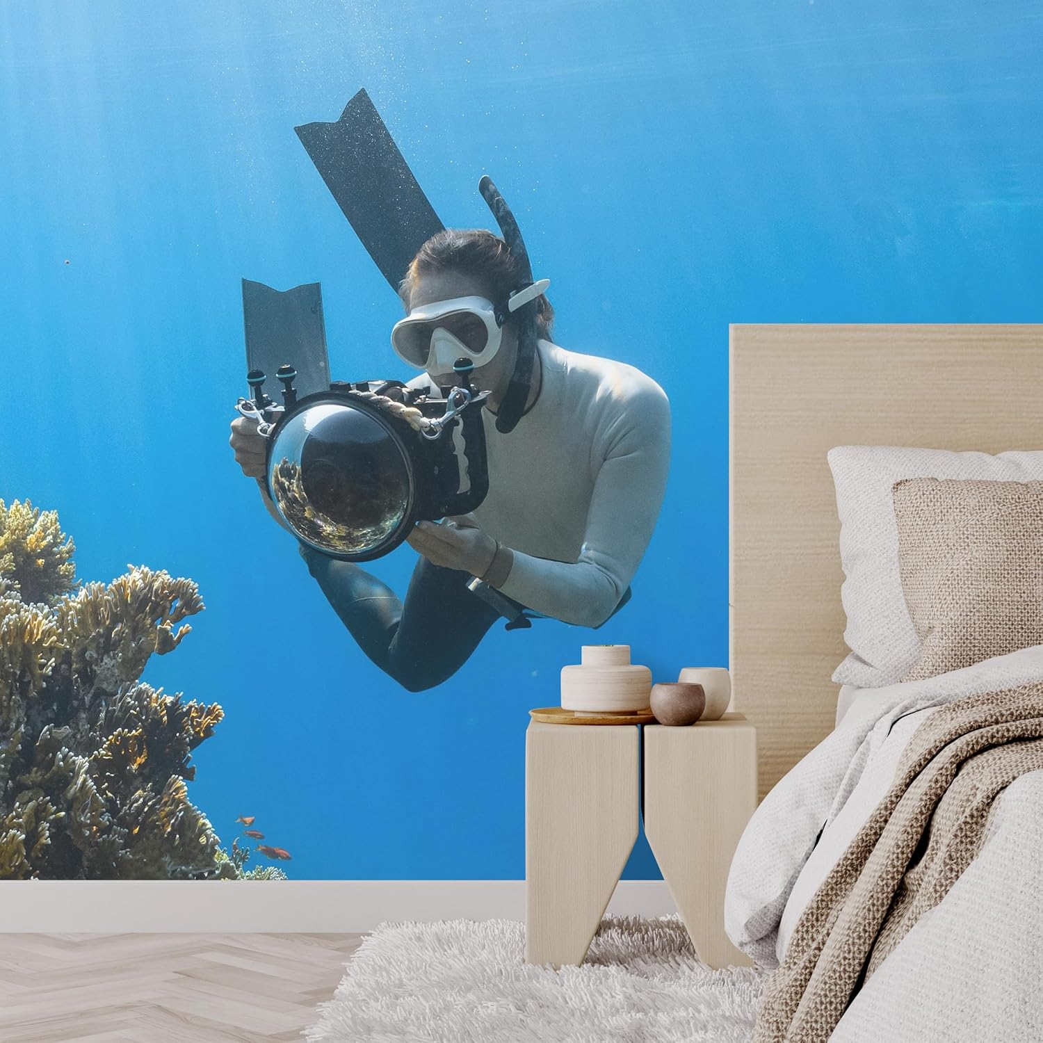 SIGNFORD Custom Wall Mural Prints with Your Photos Removable Wallpaper Personalized Wall Decorration for Bedroom Living Room - 48x192 inches