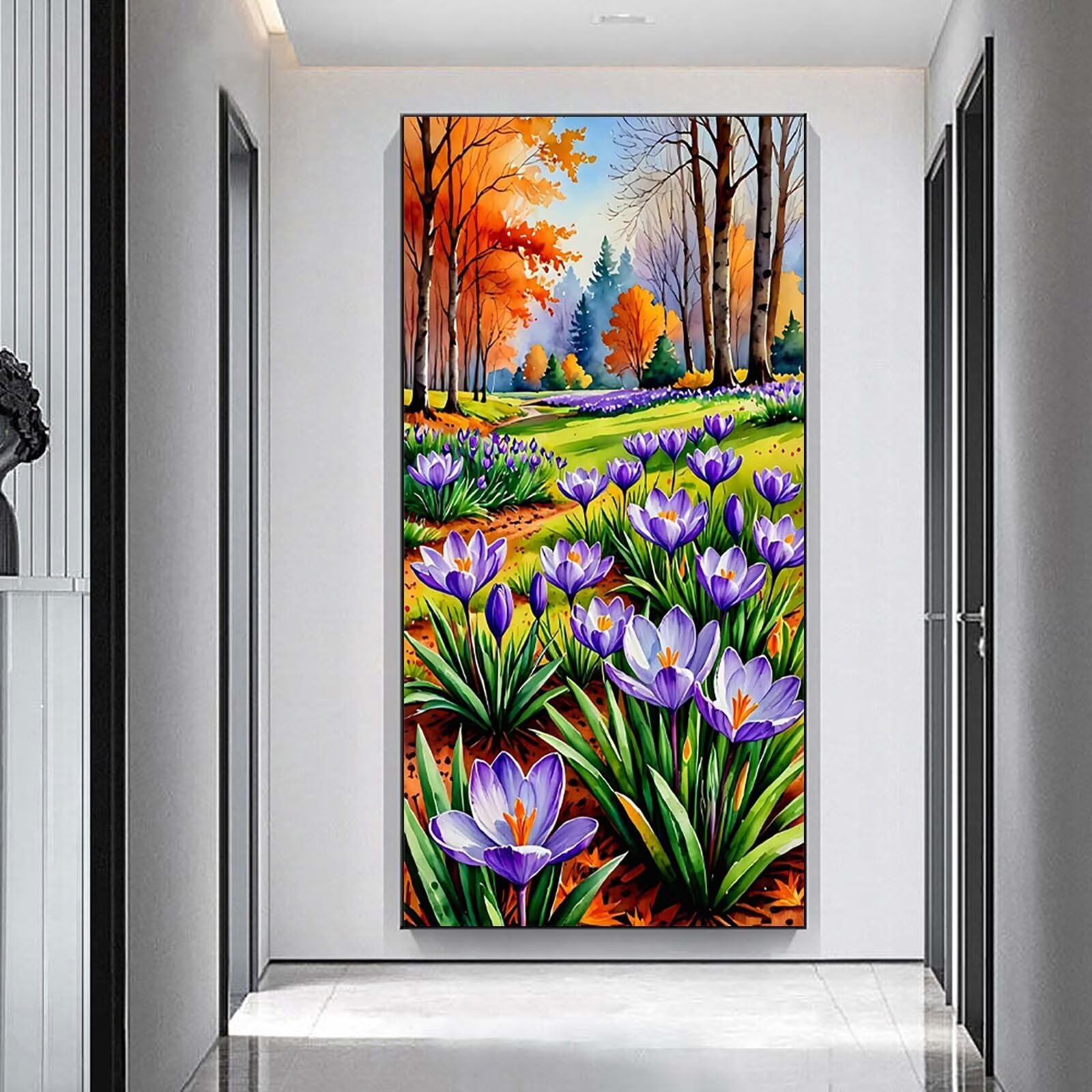 Diamentowe malowanie leśne, DIY diamentowe malowanie dorośli 60x120cm n5w