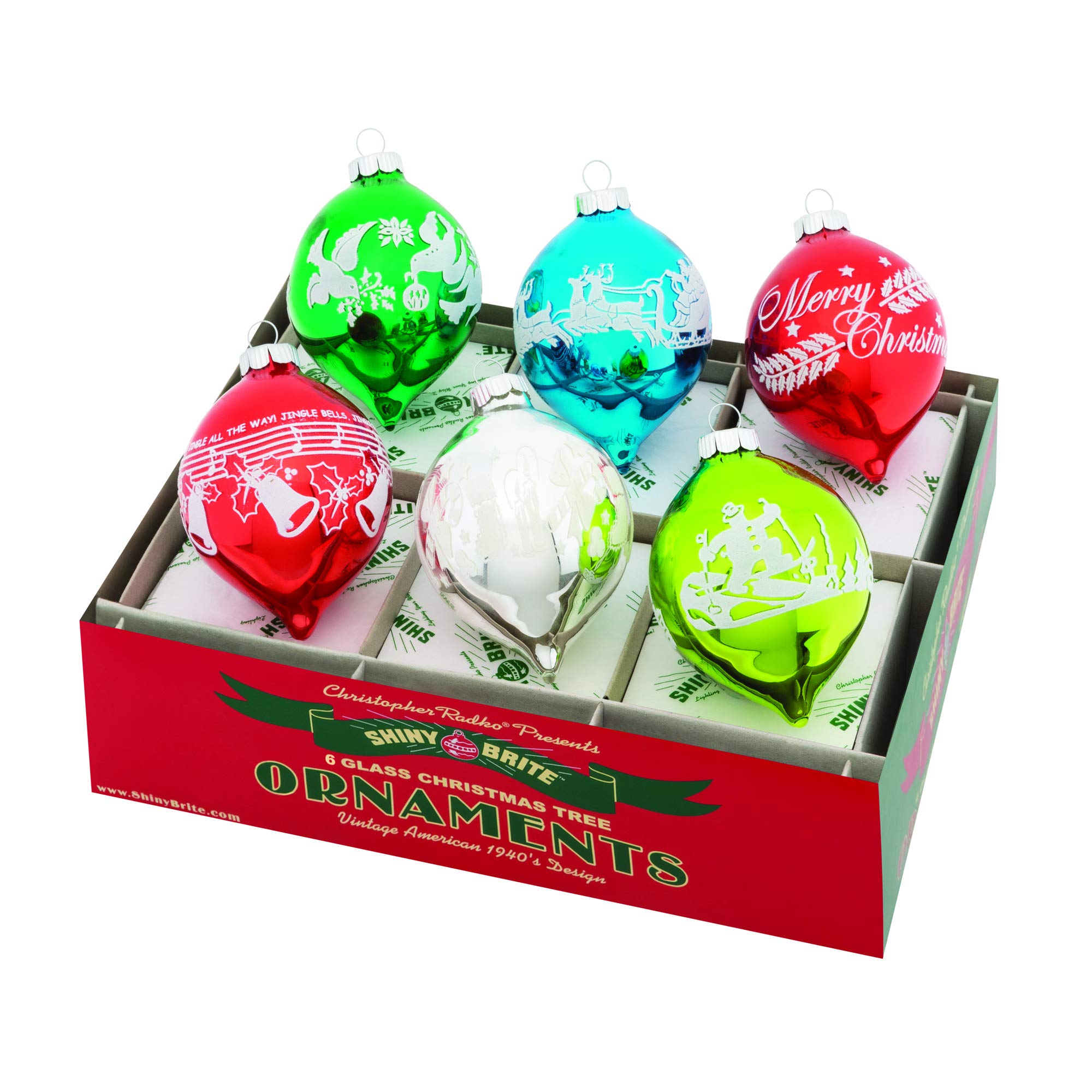 Christopher RadkoHoliday 3.25" Flocked Tulips Set of 6