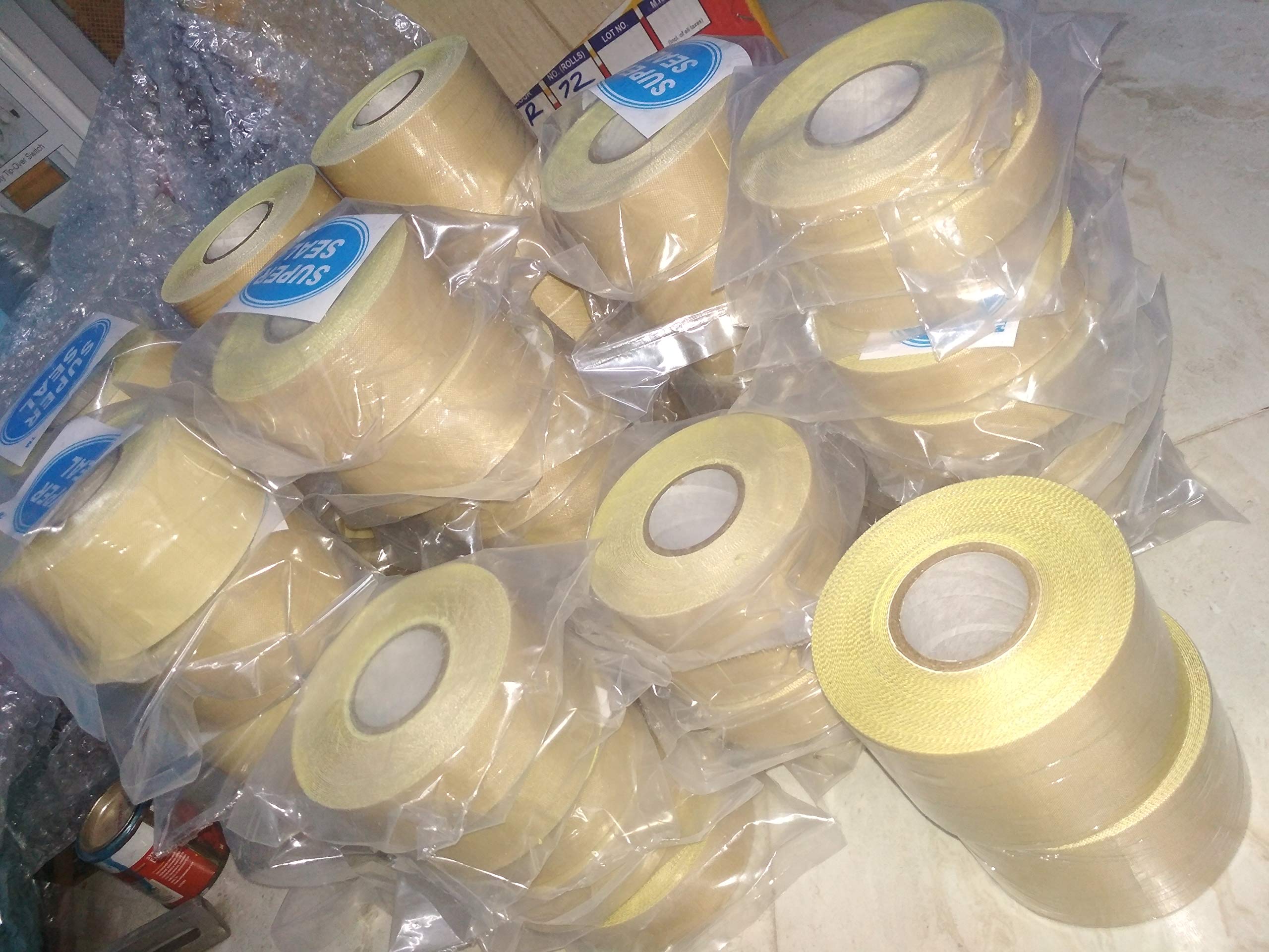 Teflon tape for packaging Machine Heating teflon tape for sealer Size 60 mm x10 meter with yellow inner y (B0CQ5621P6) Amazon Price History, Amazon Price Tracker