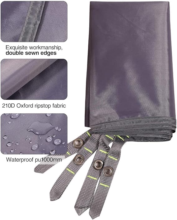 REDCAMP Ultralight Waterproof Ground Sheet, Universal Heavy Duty Under Camping Tent Tarp, Lightweight Breathable Compact Tent Footprint for Outdoor Hiking Camping