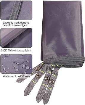 REDCAMP Ultralight Waterproof Ground Sheet, Universal Heavy Duty Under Camping Tent Tarp, Lightweight Breathable Compact Tent Footprint for Outdoor Hiking Camping
