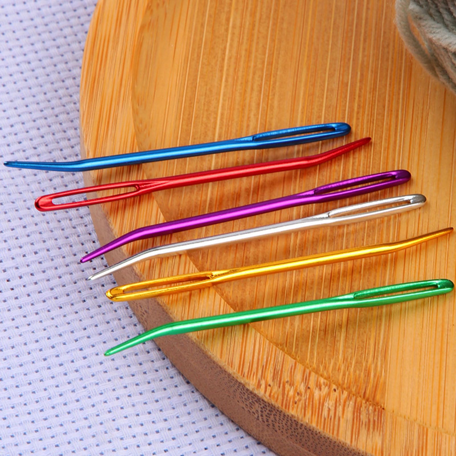 Tapestry Yarn Needle Large Eye Knitting Needle Stainless Sewing Needle for Wool Sewing Hand Sewing Crocheting Craft