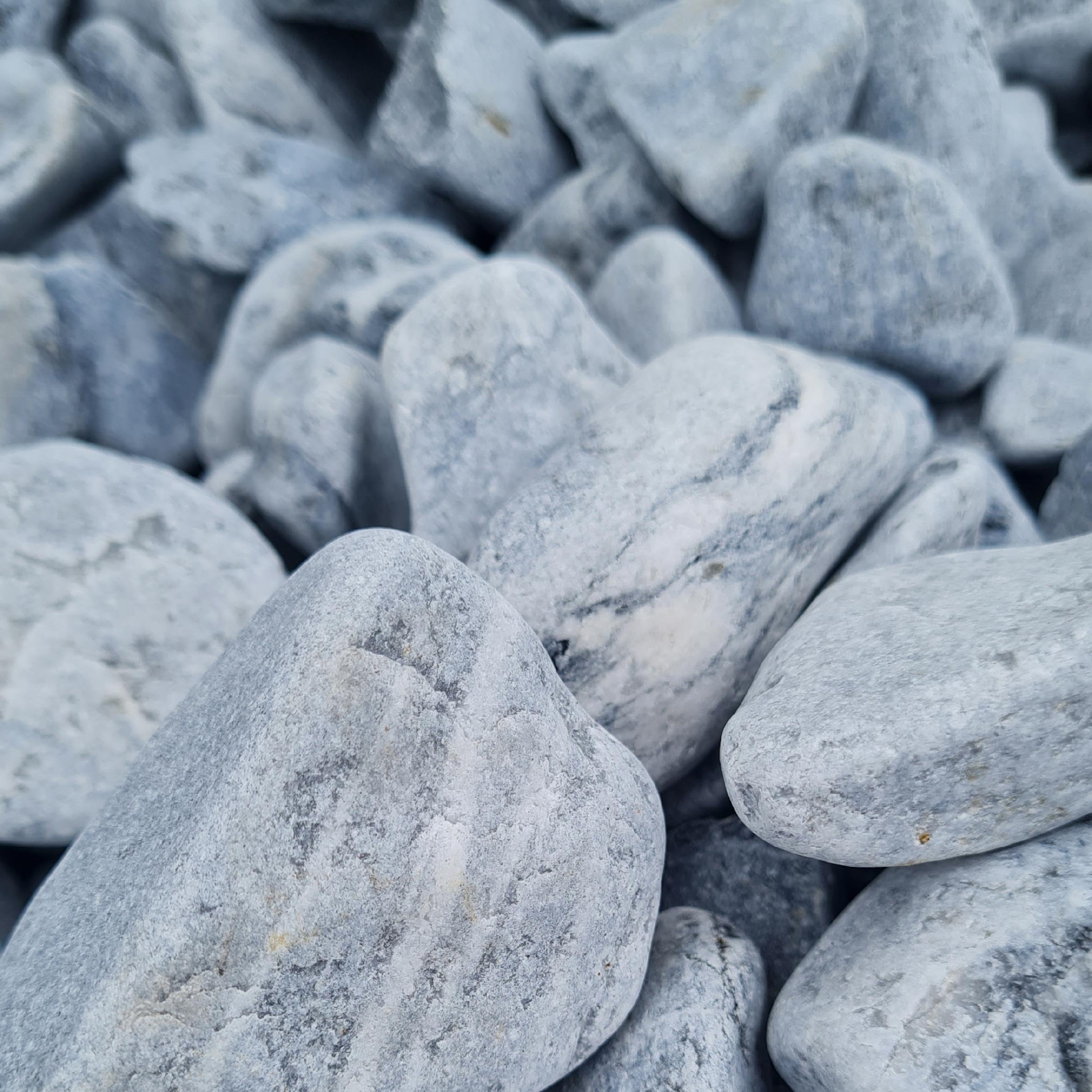 Dekosteine Grau 4-8 cm 20 kg Kieselsteine für Teich Gabionen Gartendeko