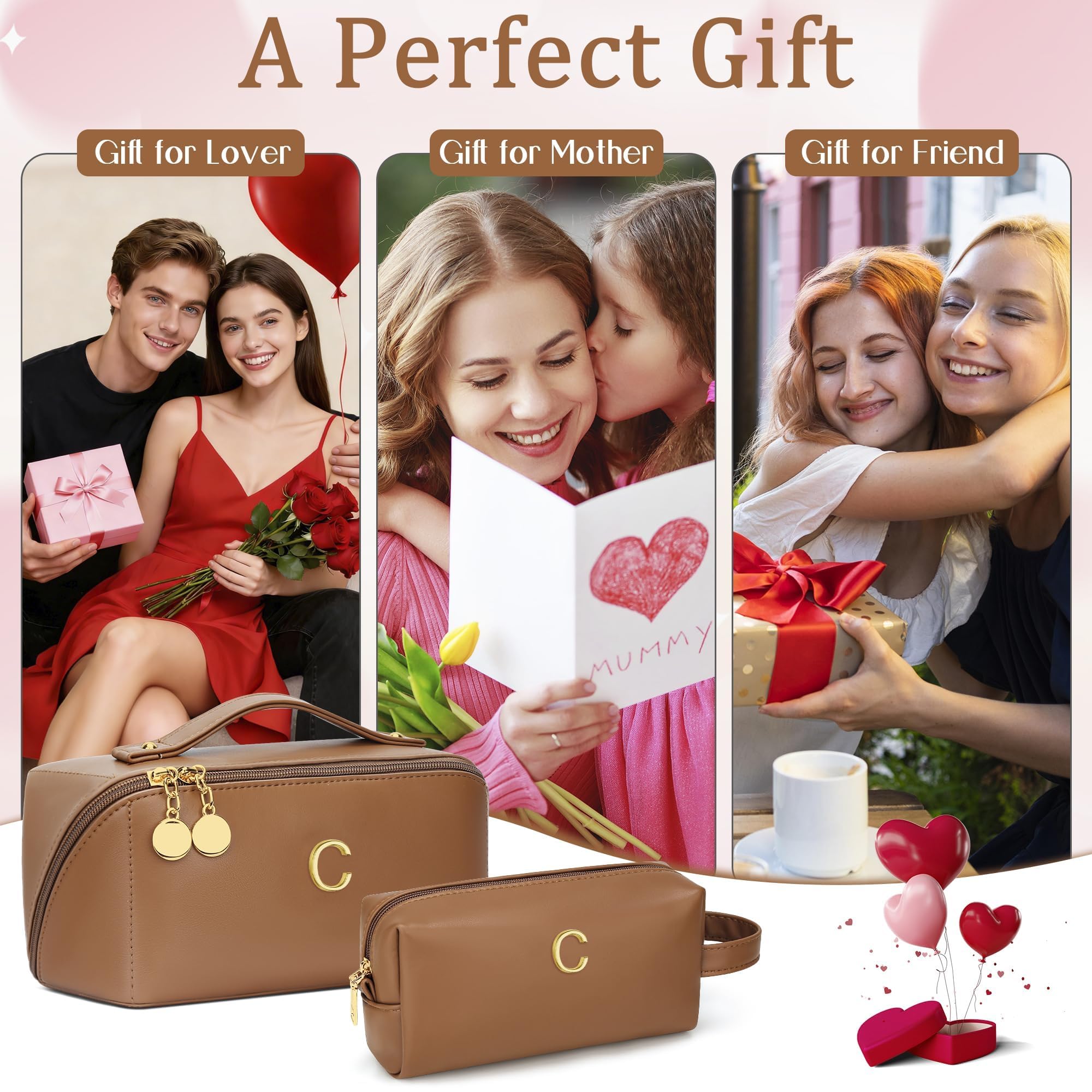 Personalized Initial Makeup Bag - Gift for Her -31