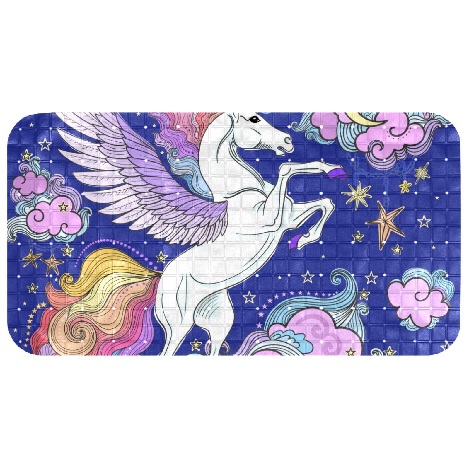 Tapis de bain pour bébés licorne 68x37 cm antidérapant