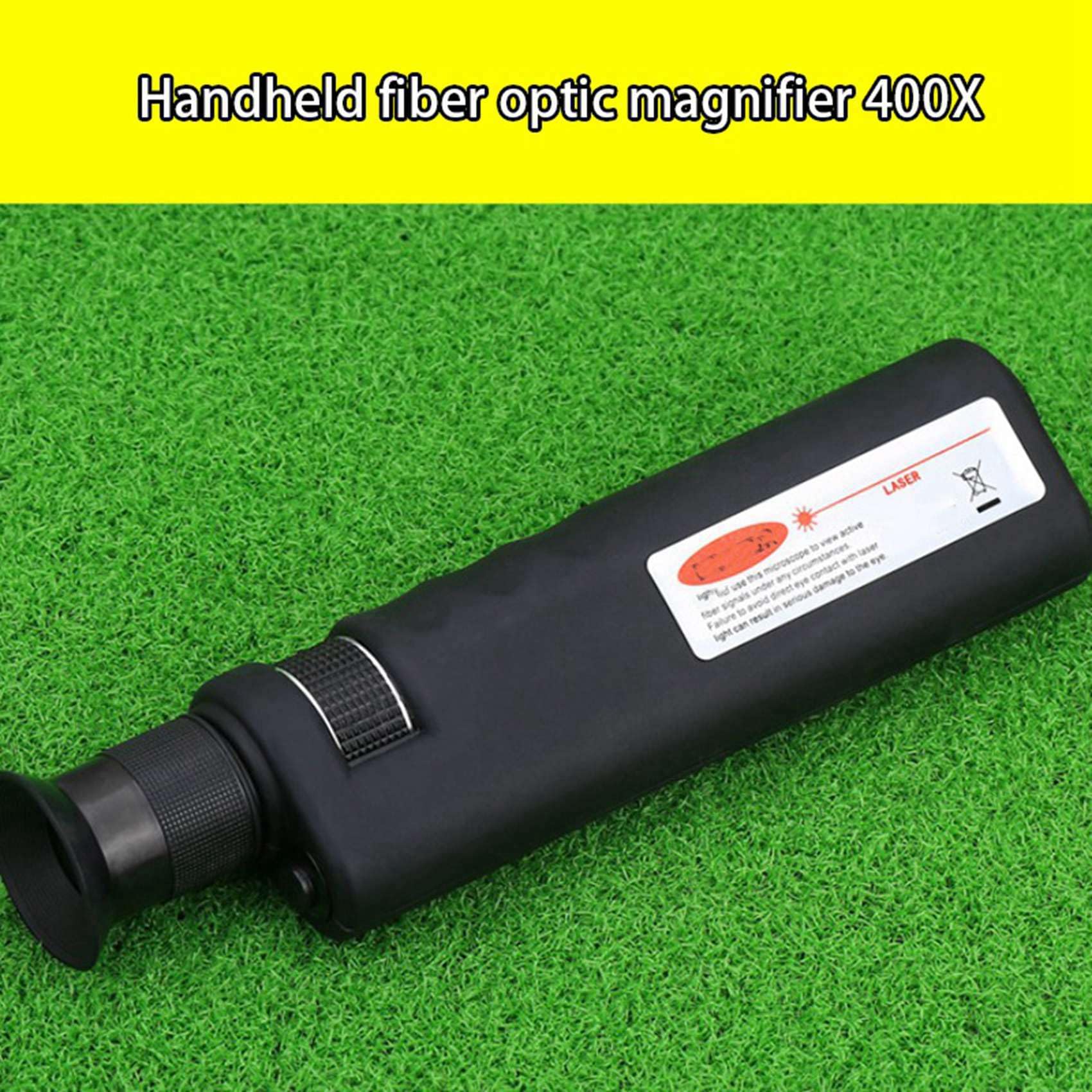 4 Piezas Microscopio de Inspección de Fibra óptica de Aumento 400X con Adaptador Universal SC FC LC E2000 para Limpieza de Fibra