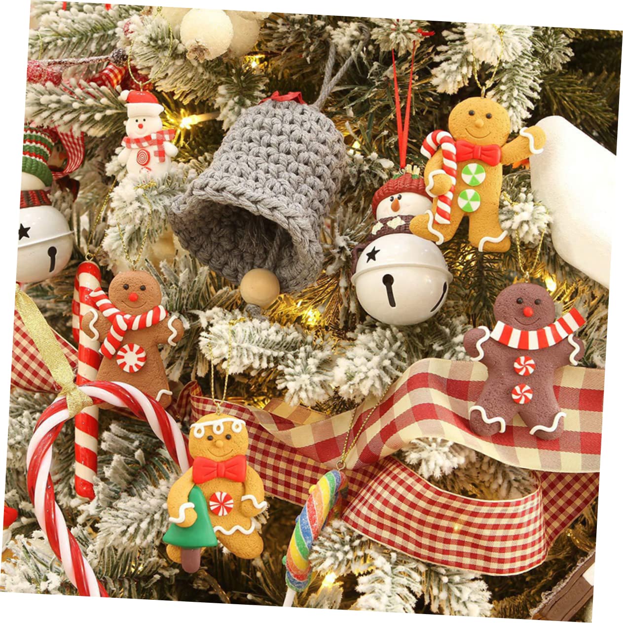 Ciieeo 3 Set Di Ornamenti A Forma Di Omino Di Pan Di Decorazioni Natalizie Da Appendere Decorazioni Per L'albero Di Natale 12 Pezzi * 3