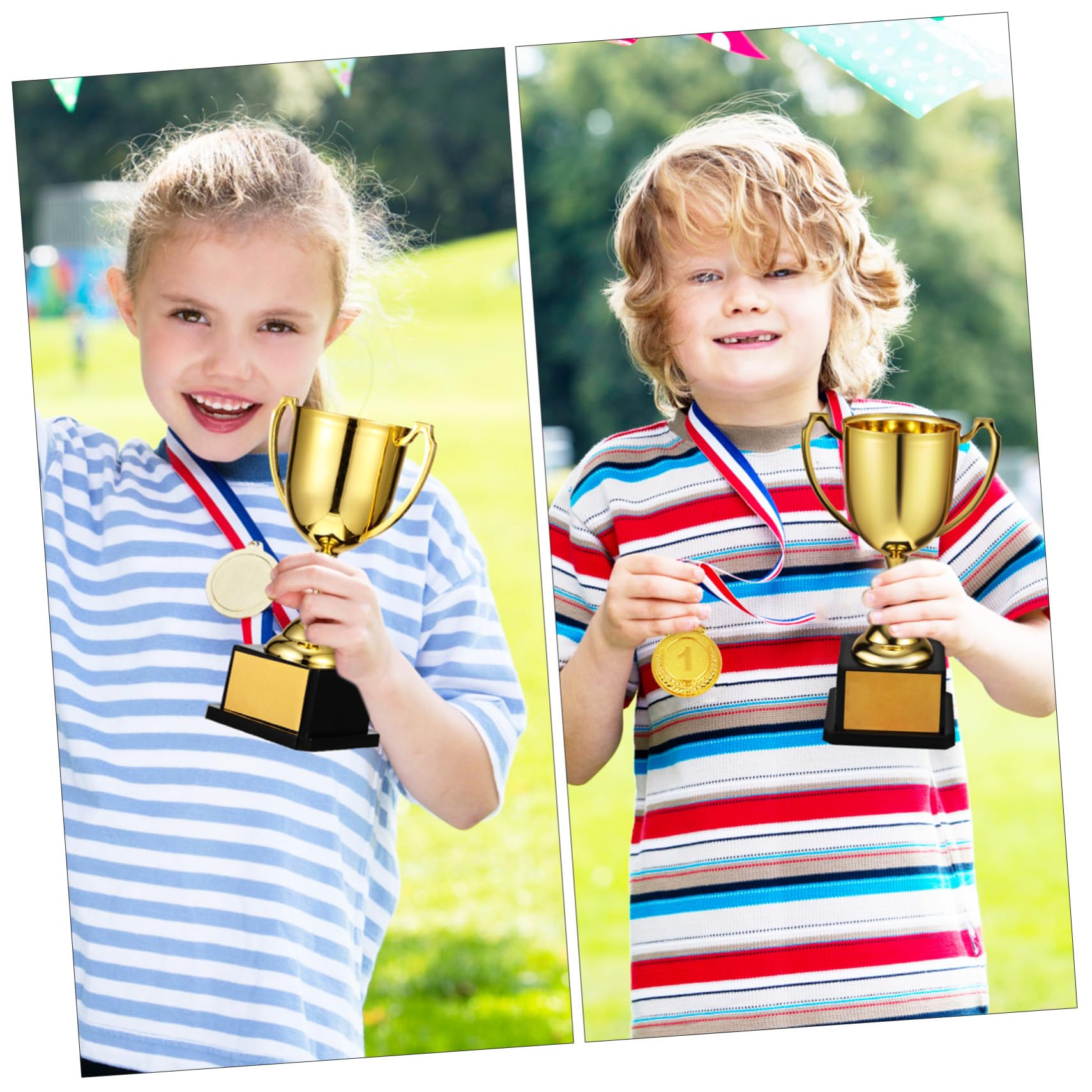 KOMBIUDA Mini Gold Trophy Cup Trophy Award for Personal Achievements Decorative