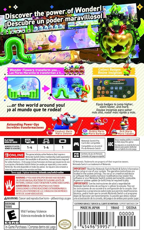Super Mario Bros. Wonder - Nintendo Switch