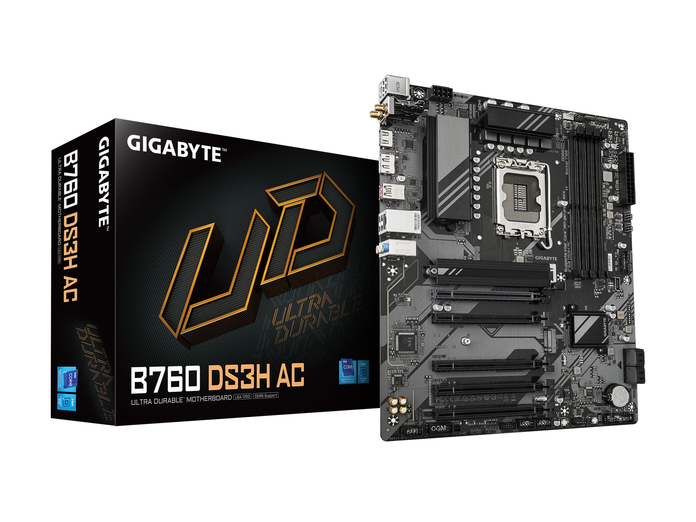セット Intel 13600kf & Gigabyte b760i ddr5 GIGABYTE B760 DS3H AC (rev. 1.0/1.1) LGA 1700 Intel B760 ATX