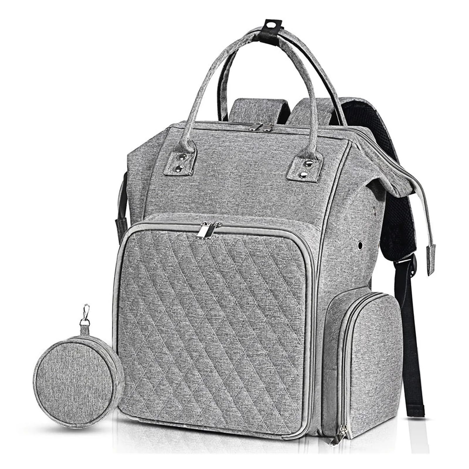 Yarn Storage Bag Häkeln Lagerung Rucksack Organizer Tragbare Stricken Taschen Totes mit Innen Teiler Wolle Garn Thread Speichen Nadel(Light Grey)