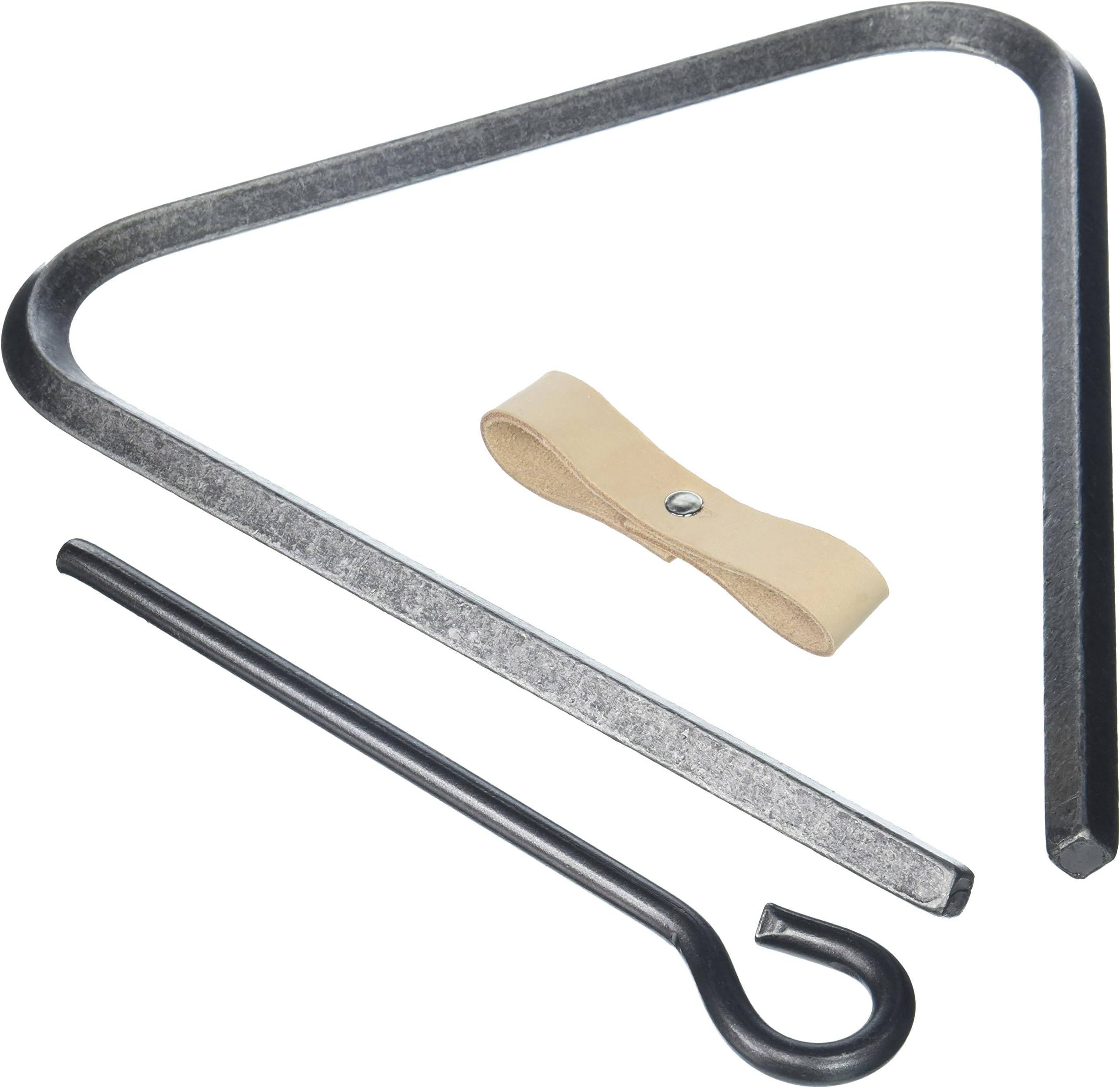 EnclumePremier 10-Inch Finishing Touches Dinner Triangle, Matches Enclume Pot Racks, Hammered Steel
