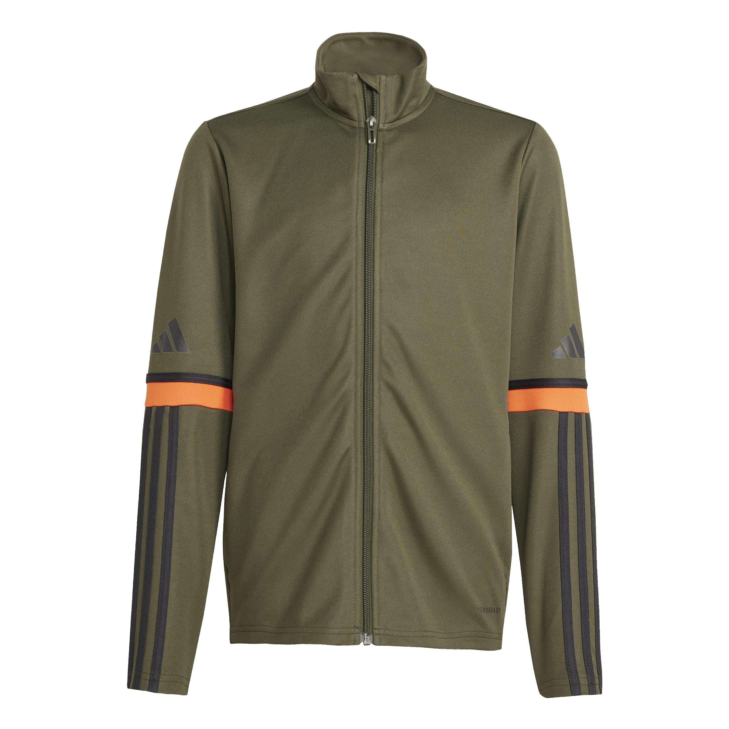 adidas Unisex Kids SQUADRA25 TRAINING JACKET KIDS, night cargo/black/semi impact orange, 5-6 Years