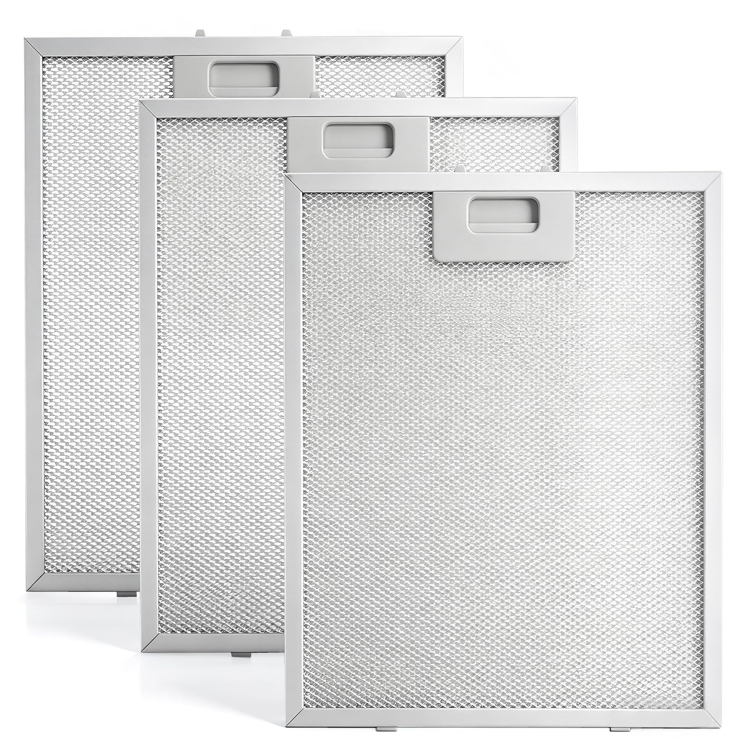 Photo 1 of LENGSHIKEJI 3PCS 12.6"x10.2" (320x260x9mm) Universal Range Hood Filter 5-Layer Grease Filter Aluminum Mesh