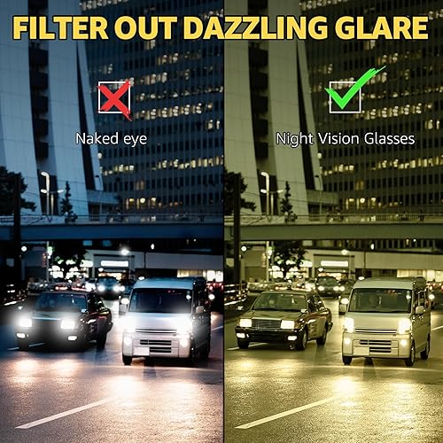 Miniatura 3 de Myiaur Gafas de conducción de visión nocturna para mujer, lentes amarillas polarizadas para reducir el deslumbramiento