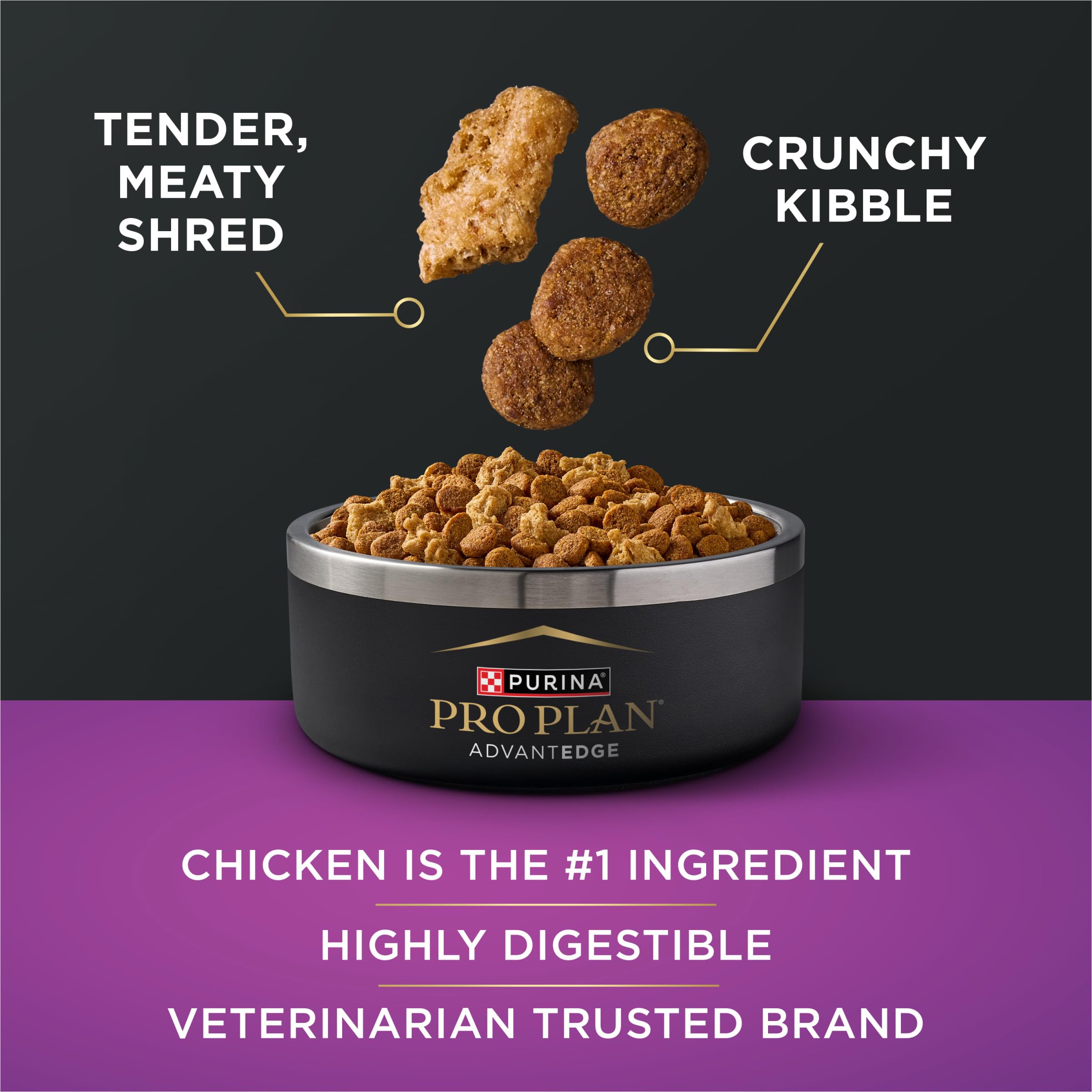 Purina Pro Plan AdvantEDGE Senior Support Plus Dog Food — Chicken & Rice, 22 lb — alternate product view 2