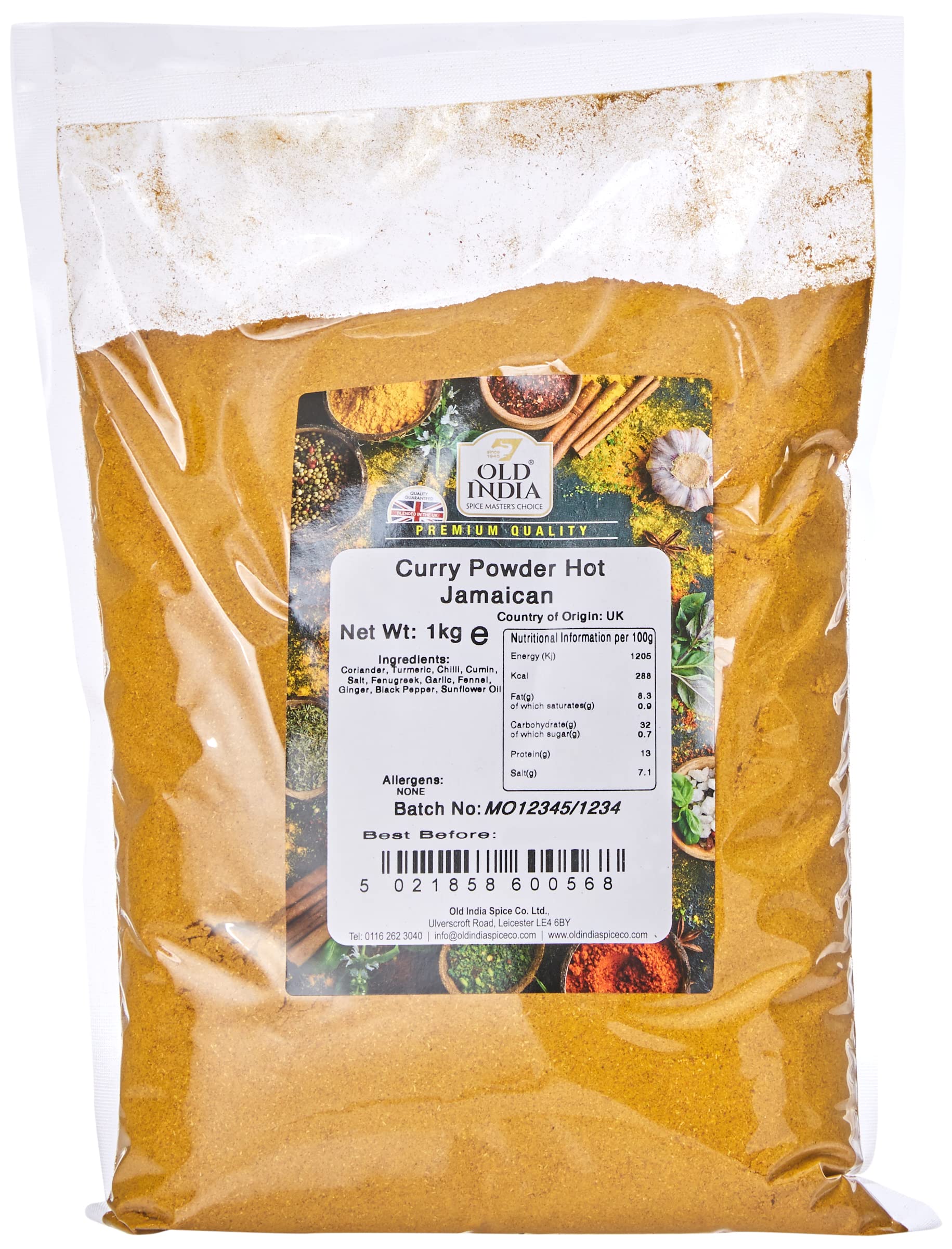 Old India Curry Powder Hot Jamaican 1kg