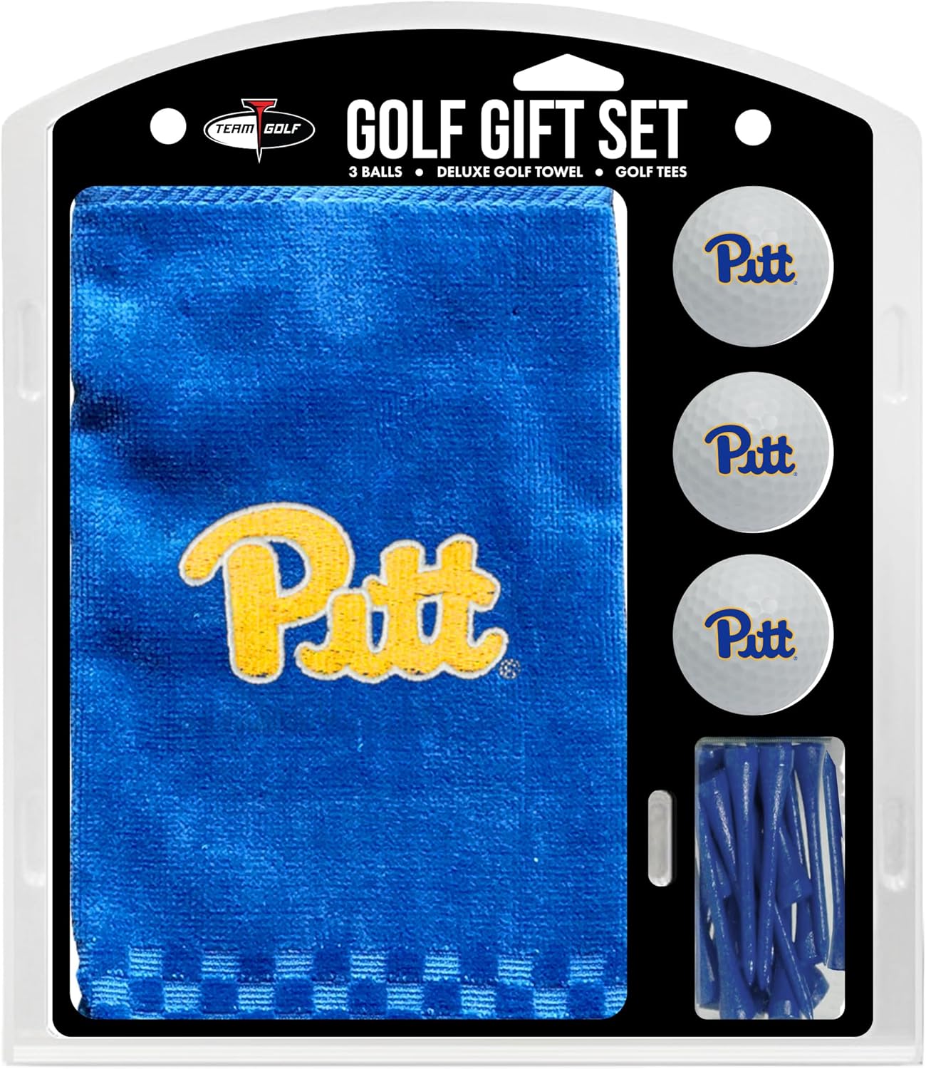 Team Golf NCAA Unisex Embroidered Golf Towel, 3 Golf Ball, and Golf Tee Set