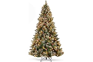 Best Choice Products Artificial Christmas Tree with flocked and frosted tips