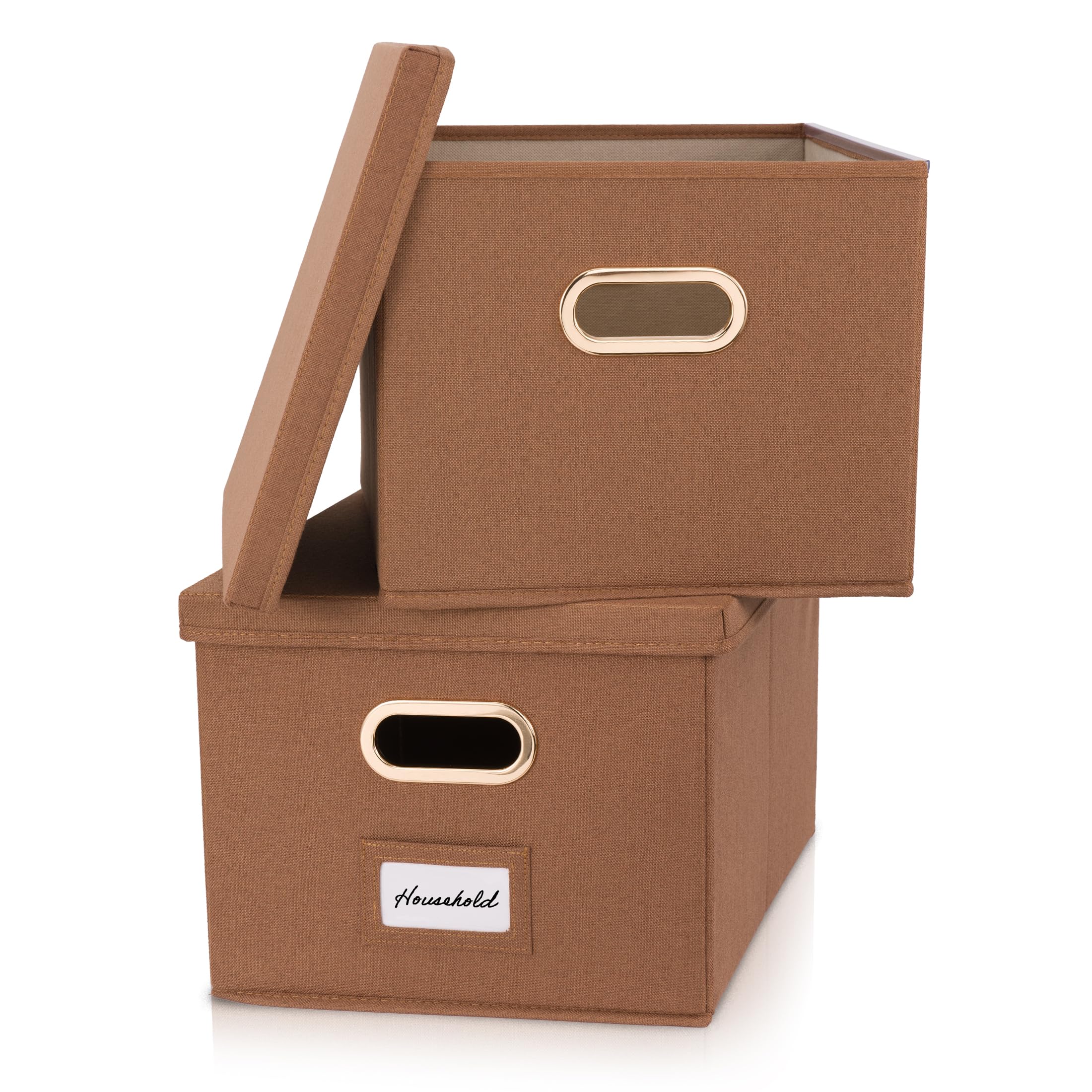 Amazon.com: ZICOTO Decorative File Organizer Box Set of 2