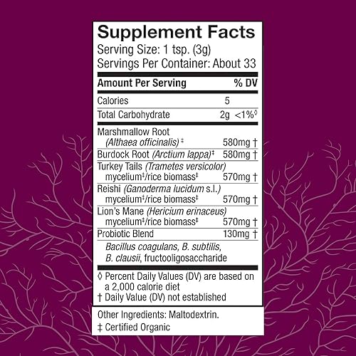 Miniatura 2 de Host Defense MycoBotanicals Microbiome* Powder - Suplemento de apoyo a la salud digestiva e inmunológica - Suplemento de salud intestinal con cola