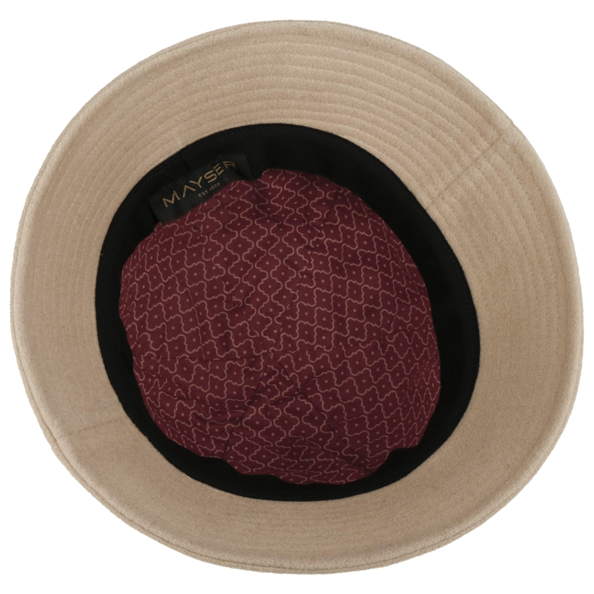 Mayser Chapeau en Laine Gerda Pascal Asym Brim Femme - Made in The EU pour l'hiver Cloche avec Doublure, Doublure Hiver Automne-Hiver