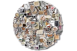 Aowplc 100 Pcs Vintage Stickers, Aesthetic Stickers for Water Bottle, Laptop, Scrapbook,...